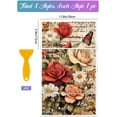 thumbnail image 2 of 4 hojas de flores vintage para transferencias, rosas y margaritas, decoración de muebles, calcomanías UV, manualidades, 2 of 9