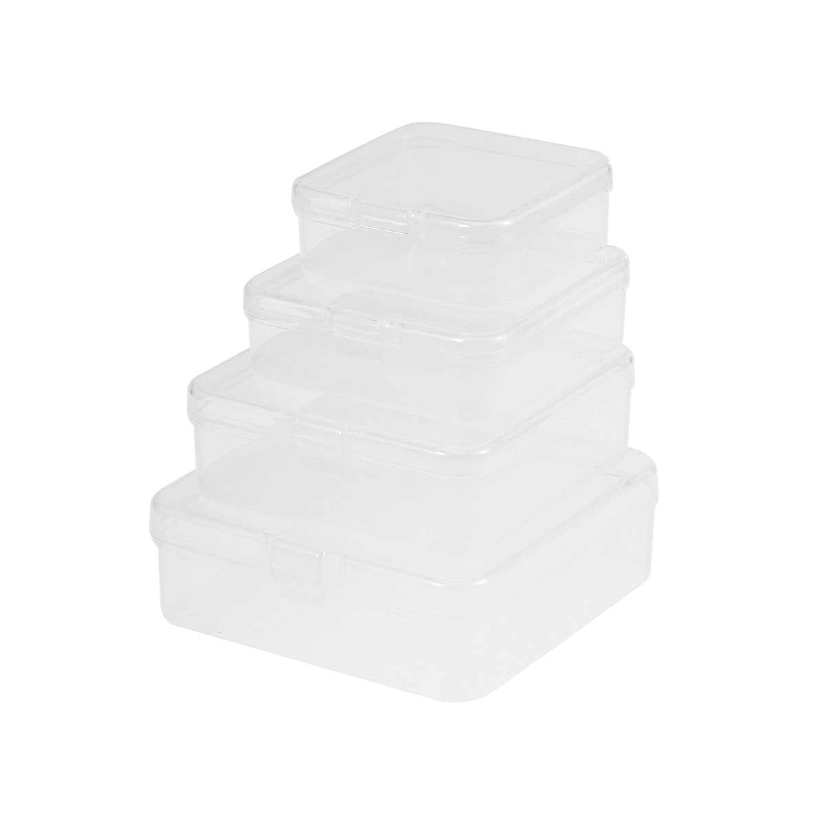 1pc White Plastic Mini Snap Closure Pop-up Round Tabletop Storage