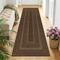 thumbnail image 6 of 2' x 6' Braided Jute Hallway Runner Rug，Non Slip Ultra Thin Washable Low-Pile Carpet for Laundry Room, Farmhouse Modern Mat Runner for Bedroom, Entryway, Hallway, 6 of 10