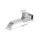thumbnail image 3 of Robinet mural G1/2 pour lavabo à cascade froide simple, accessoire de salle de bain (couleur chrome), 3 of 4