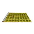 thumbnail image 2 of Ahgly Company Machine Washable Indoor Round Abstract Yellow Modern Area Rugs, 7' Round, 2 of 4