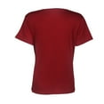 thumbnail image 3 of Nursing Tops Women's Fashion Short Sleeve Cotton T-Shirt Nursing Maternity Top Tunic Tee Top Blouse Wine XXL, 3 of 4