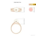 thumbnail image 5 of ANGARA Solitaire Freshwater Cultured Pearl Split Shank Ring in 14K Rose Gold for Women | June Birthstone, Birthday, Anniversary, Jewelry Gift for Women | Pearl Ring, 5 of 9
