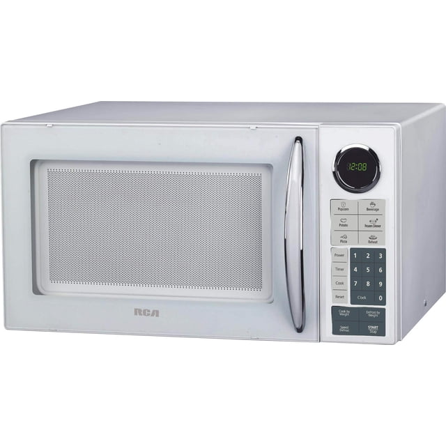 Microondas RCA blanco de 0,9 pies cúbicos