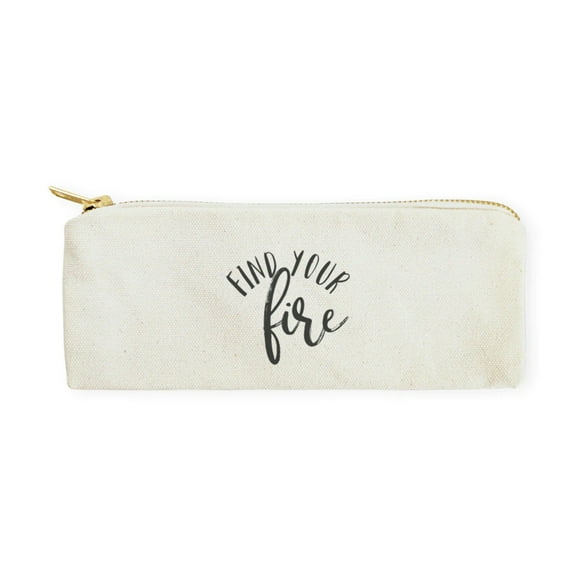 Find Your Fire Cotton Canvas Pencil Case and Travel Pouch