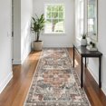 thumbnail image 2 of General Rug Runners 3x10 - Washable Hallway Rugs for Living Room Soft Stain Resistant Carpet Vintage Tribal Rugs for Bedroom Kitchen with Non Slip Backing Home Decor Floor Decoration Mat 3x10 Brick, 2 of 16