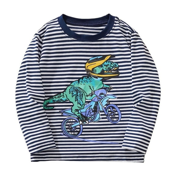 Ludearly Boys Sweatshirts Cotton Long Sleeve Crewneck Pullover Toddler Kids Winter Warm Shirt Sweater Tops 2-8Y