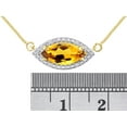 thumbnail image 3 of RYLOS Necklace Yellow Gold 14K Lucky Eye Necklace Marquise Gemstone &  Diamonds Pendant 18" Chain 12X6MM Citrine November Birthstone Womens Jewelry Gold Necklace, 3 of 6