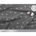 thumbnail image 2 of Soimoi Gray Heavy Satin Fabric Heart & Love Text Printed Fabric 1 Yard 54 Inch Wide, 2 of 3