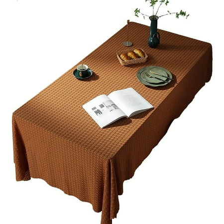 

Tablecloths For Rectangle Tables Lace Jacquard Tablecloth Washable Cutout Tablecloth For Living Room Balcony Cafe Party Wedding Christmas Halloween-Orange-150*260cm