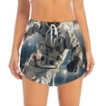 thumbnail image 4 of Lsque Astronaut Soccer Field Printed Women's Running Shorts with Liner Pockets,Elastic Quick Dry Workout Athletic Gym Yoga Shorts,Womens High Waist Shorts-Small, 4 of 9