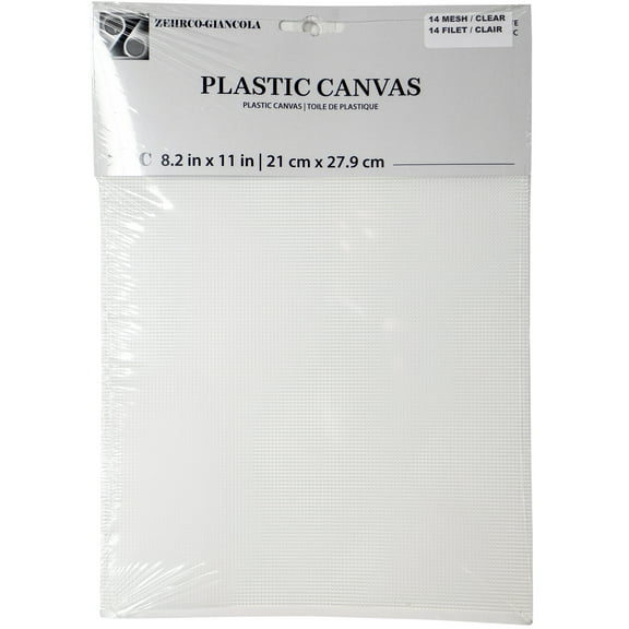 Zehrco-Giancola Perforated Plastic Canvas 14ct 8.25x11" 2/Pk-Clear