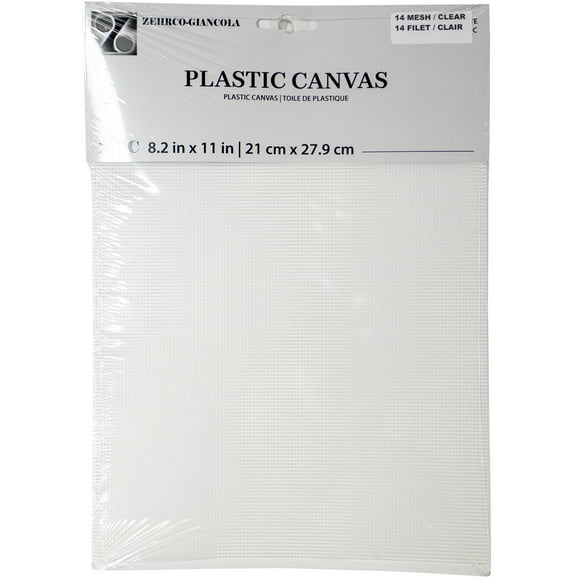 Zehrco-Giancola Perforated Plastic Canvas 14Ct 8.25X11" 2/Pk-Clear