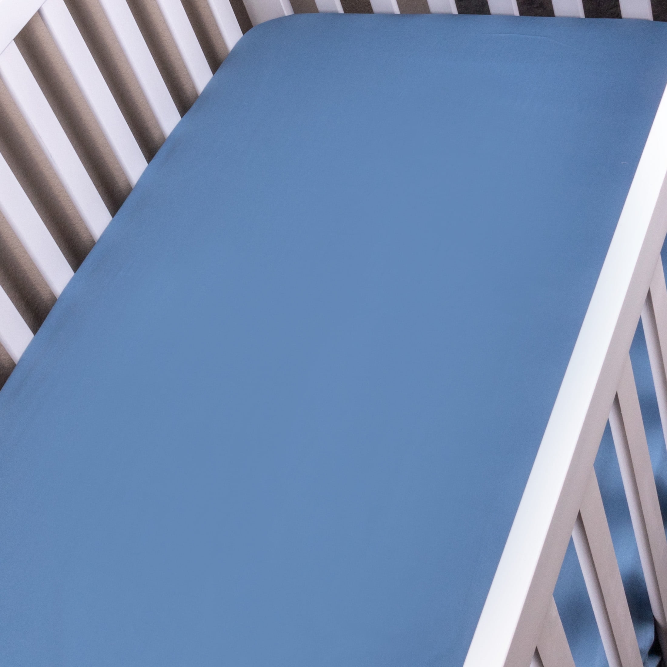 Parent's Choice Fitted Crib Sheets, Blue Terrazzo, 2 Count
