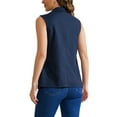 thumbnail image 3 of INSPIRE CHIC Sleeveless Blazer for Women's Business Casual Work Office Suit Vest Jacket XS Blue, 3 of 5