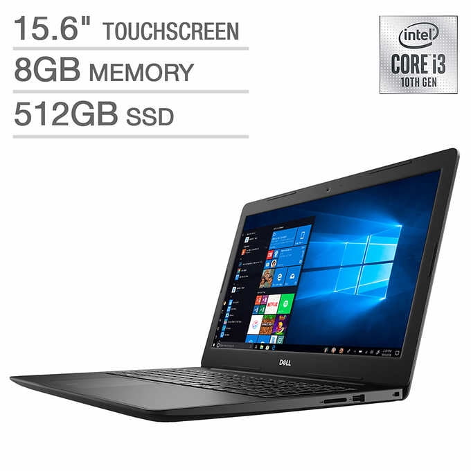Dell Inspiron 15 3000 Touchscreen Laptop Notebook i3593-3582BLK-PUS 10th Gen Intel Core i3-1005G1 - 1080p 15.6&quot; 8GB 512GB SSD