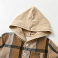 thumbnail image 4 of Atogsazn Toddler Boys Clothes Set Kids Button Long Sleeve Hoodie Sweatpants Flannel Plaid Tops Pants with Pocket Yellow 9-10 Years Fashion, 4 of 8