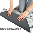 thumbnail image 3 of White Cow Milk Word Pattern Hot Yoga Mat Towel Non Slip for Hot Yoga - Quick-Drying Yoga Mat Cover with 4 Corner Pockets with Travel Bag - Hot Yoga Towel Non Slip 74"x26", 3 of 6
