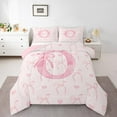 thumbnail image 2 of Erosebridal Initial Letter O Bedding Comforter Set, Dreamy Bow Love Down Comforter, Girly Romantic Decor, Reversible, 2 of 7