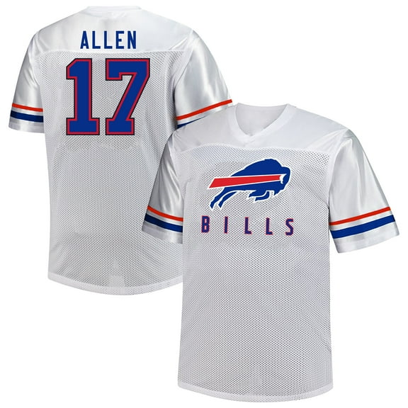 Men's-Fanatics Josh Allen White Buffalo Bills Big & Tall V-Neck Fashion Jersey
