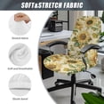 thumbnail image 6 of POLERO Sunflower Pattern Anti Aging All-in-One Office Computer Chair Covers, Elastic Bottom Brushed Elastic Fabric Computer Office Chair Cover for Home, 6 of 7