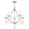 thumbnail image 5 of Livex Lighting Chesterfield Chandelier in Brushed Nickel, 5 of 10