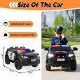 thumbnail image 3 of TOBBI-TOYS 12V Police Car Battery Powered Ride on for Kids Aged 3-6 with Remote Control, Siren, Flashing Lights, Bluetooth, Music, Spring Suspension, Black, 3 of 9