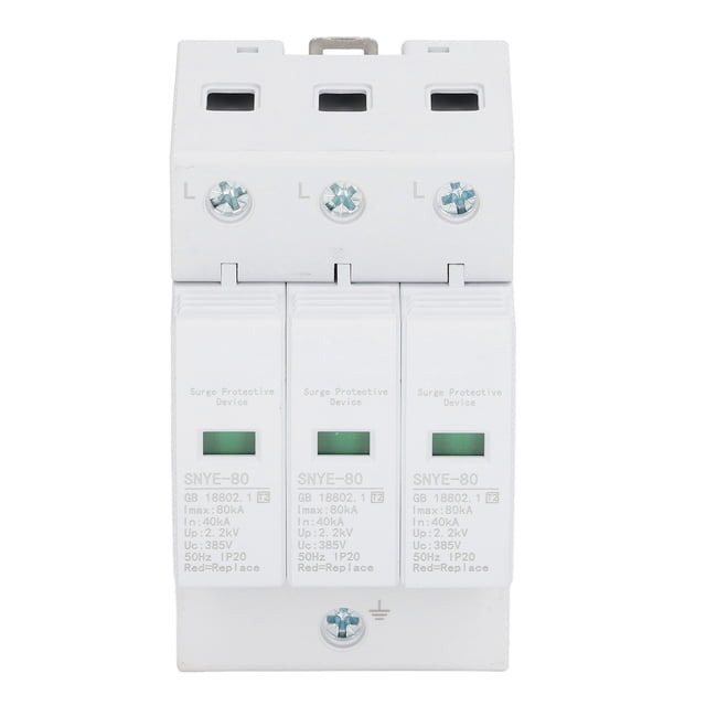 Surge Protective Device, Fire Proof Fault Indication Simple Installation Quick Response Speed 80KA Surge Protector For Factory 2P 275V,3P 385V,4P 385V