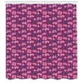 thumbnail image 3 of Floral Shower Curtain, Abstract Poppy Flowers and Blossoming Buds in Pink Shades of Colorful Print, Fabric Bathroom Set with Hooks, 69W X 84L Inches Extra Long, Pink Fuchsia Green, by Ambesonne, 3 of 3