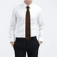 thumbnail image 2 of Corbata clásica lisa de negocios tejida, corbata delgada lisa para hombre, corbatas formales de punto marrón, 2 of 6