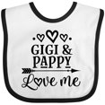 thumbnail image 3 of Inktastic Gigi and Pappy Love Me Girls Baby Bib, 3 of 4
