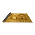 thumbnail image 2 of Ahgly Company Indoor Round Abstract Yellow Modern Area Rugs, 5' Round, 2 of 4