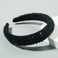 thumbnail image 6 of Rhinestone Padded Headbands Valentine's Day Cute Headbands for Women Crystal Beaded Glitter Headwear Wide Baroque Rhinestone Embellished Hairband Wedding Hair Accessory, 6 of 8