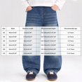 thumbnail image 3 of NIEWTR Big Kids' Cargo Pants, Wide Leg Denim Pants with Elastic Waist for Boys and Girls, Spring Fall Youth Trousers, 3 of 5