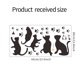 thumbnail image 4 of Un juego de pegatinas de pared extraíbles con huellas de gatos y gatos negros, decoración de pared para sala de estar, dormitorio, pasillo, nevera JAMW Sencillez, 4 of 5