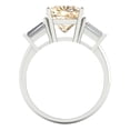 thumbnail image 4 of 3 ct Cushion Cut Natural Morganite Three-Stone Engagement Ring for Women in 18K White Gold, 4 of 5