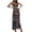 Navy, variant on IROINNID A-Line Dress For Women Bohemian Beach Camis Sleeveless V-neck Backless Elastic Long Dress Full-Length Prints Dress