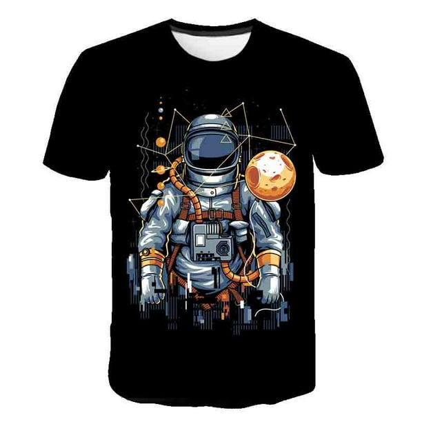 2023, camisetas de astronautas para niños, disfraces para niños y niñas, camisetas de cuello redondo, ropa de verano, camisetas de manga corta para niños, ropa 7T Gao Jinjia LED