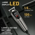 thumbnail image 3 of Professional Hair Clippers for Men, Low Noise Hair Cutting Kit, LED Display, Gifts for Men, Cordless Clippers and Trimmers Set, 3 of 7