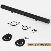 VIPQV Sound Bar for Smart TV, 2CH Detachable TV Sound Bar with Subwoofer, Bluetooth/AUX/Opyical/USB Connection,2-in-1 Home Theater Surround Sound