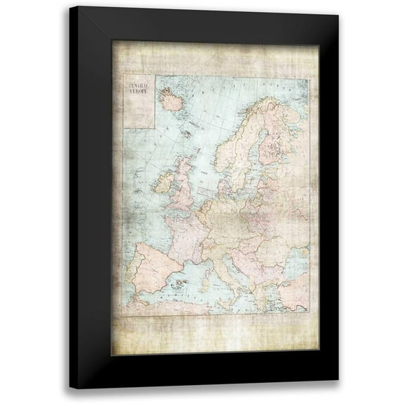 Murdock, Ramona 17x24 Black Modern Framed Museum Art Print Titled - Central Europe Map WWII