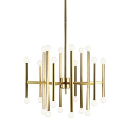 

Generation Lighting TC10624BBS Beckham Modern from TOB by Thomas O Brien - Twenty-Four Light Large Chandelier Burnished Brass Finish