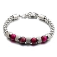 thumbnail image 4 of fastboy Bracelet en Pierre à la Mode Accessoire Polyvalent pour Toute Occasion Bracelet Unisexe en Pierre Naturelle Bracelet Chaîne Perlée Yeux de Tigre Rouges 1 Ensemble, 4 of 6