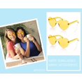 thumbnail image 5 of Paquete de 2 gafas de sol sin montura en forma de corazón para mujer, una pieza, translúcidas, 5 of 5