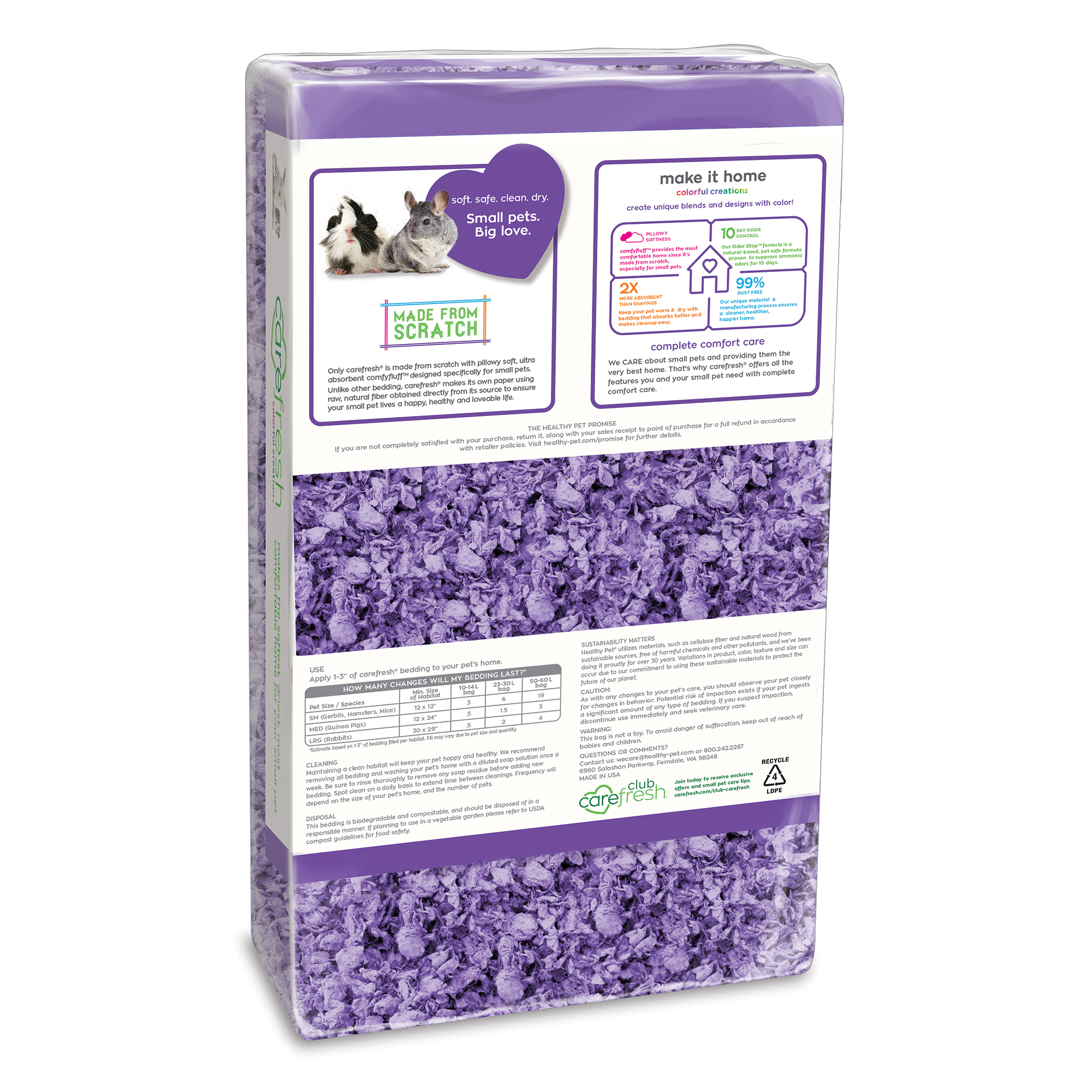 CareFresh Playful Purple Small Pet Bedding, 23L photo 2