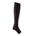 thumbnail image 2 of 2 Pairs Zipper Compression Socks Open Toe Compression Stockings with Zipper Support Socks for Women Compression Knee High Compression Socks for Women Men, Walking Running, 2 of 5