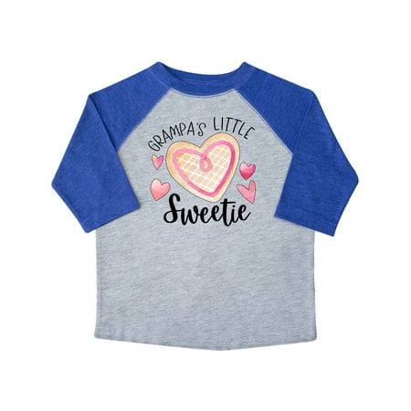 

Inktastic Grampa s Little Sweetie with Pink Heart Cookie Gift Toddler Boy or Toddler Girl T-Shirt