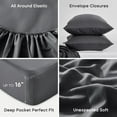 thumbnail image 3 of Sonive Bed Sheet Sets,Ultra Soft Breathable Luxury 3 Piece, (Dark Grey, Twin), 3 of 9