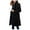 Black, variant on Fesfesfes Trenchcoat for Women Long Sleeve Open Front Coat Loose Outerwear Solid Blouse Coat Tops Button Blouse