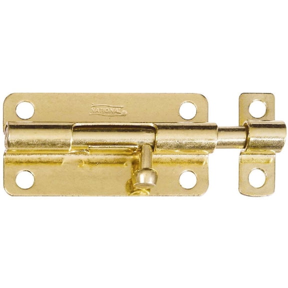 National Hardware - V834 4" Barrel Bolt - Polished Brass